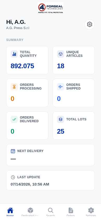 Forseal App Home